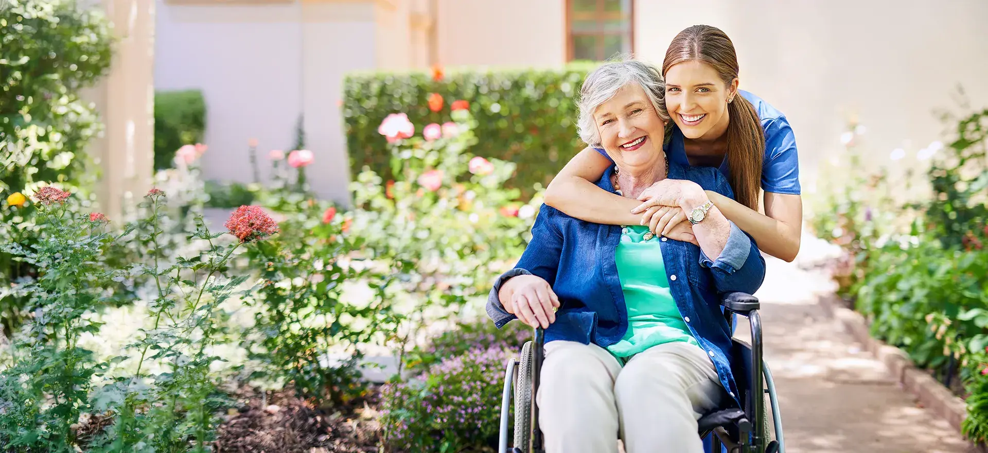 Woman and care giver